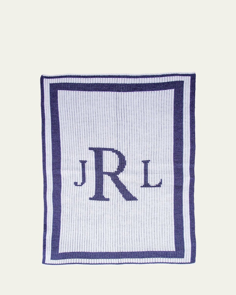 Classic Monogram Crib Blanket, Personalized